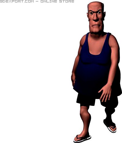 Fat Guy 3D Model