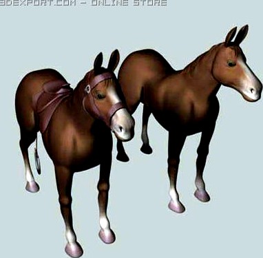 Horses 3D Model