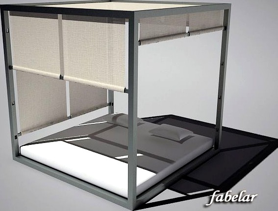 Four poster bed 2 3D Model