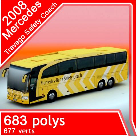 2008 Mercedes Travego Safety C 3D Model