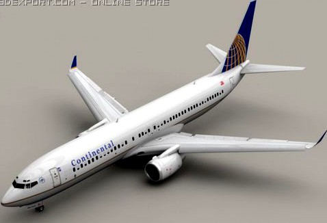 Boeing 737 900 Continental 3D Model