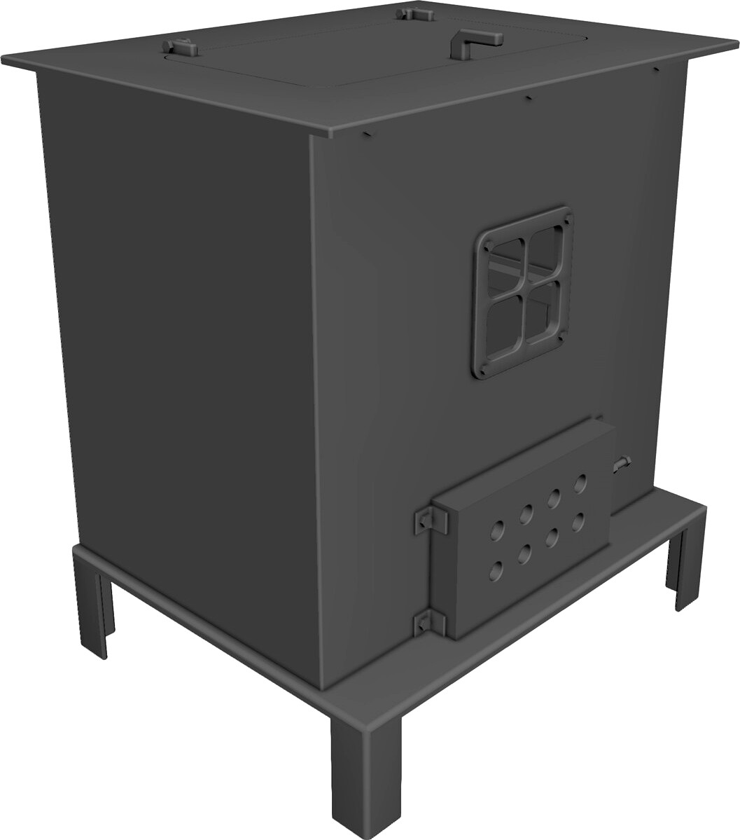 Wood Stove 3D CAD Model