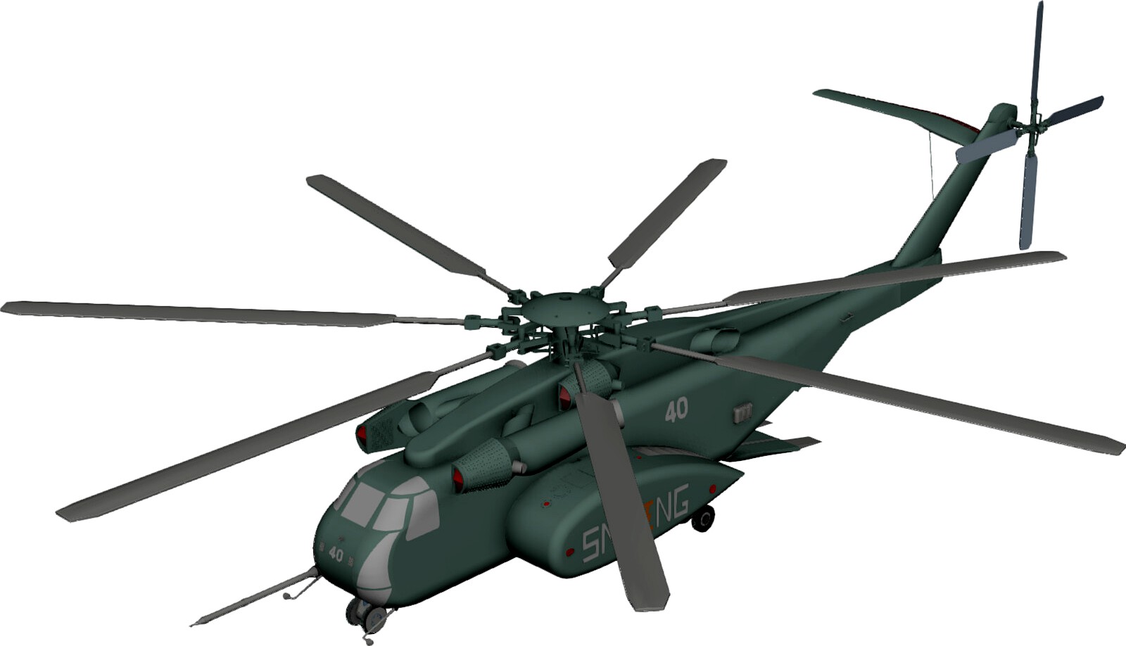 Sikorsky MH-53E Sea Dragon 3D CAD Model