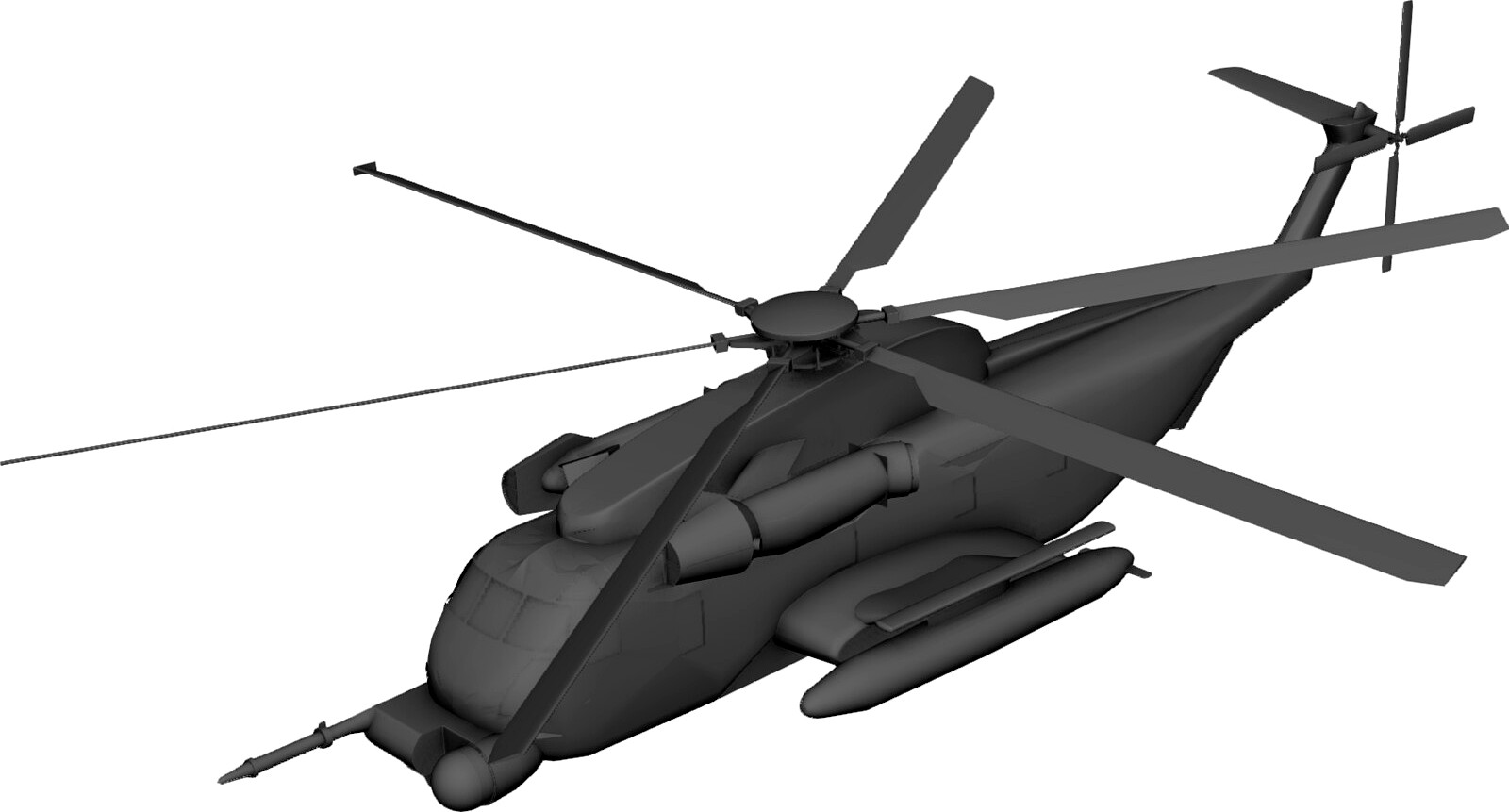 Sikorsky MH-53 Pave Low 3D CAD Model