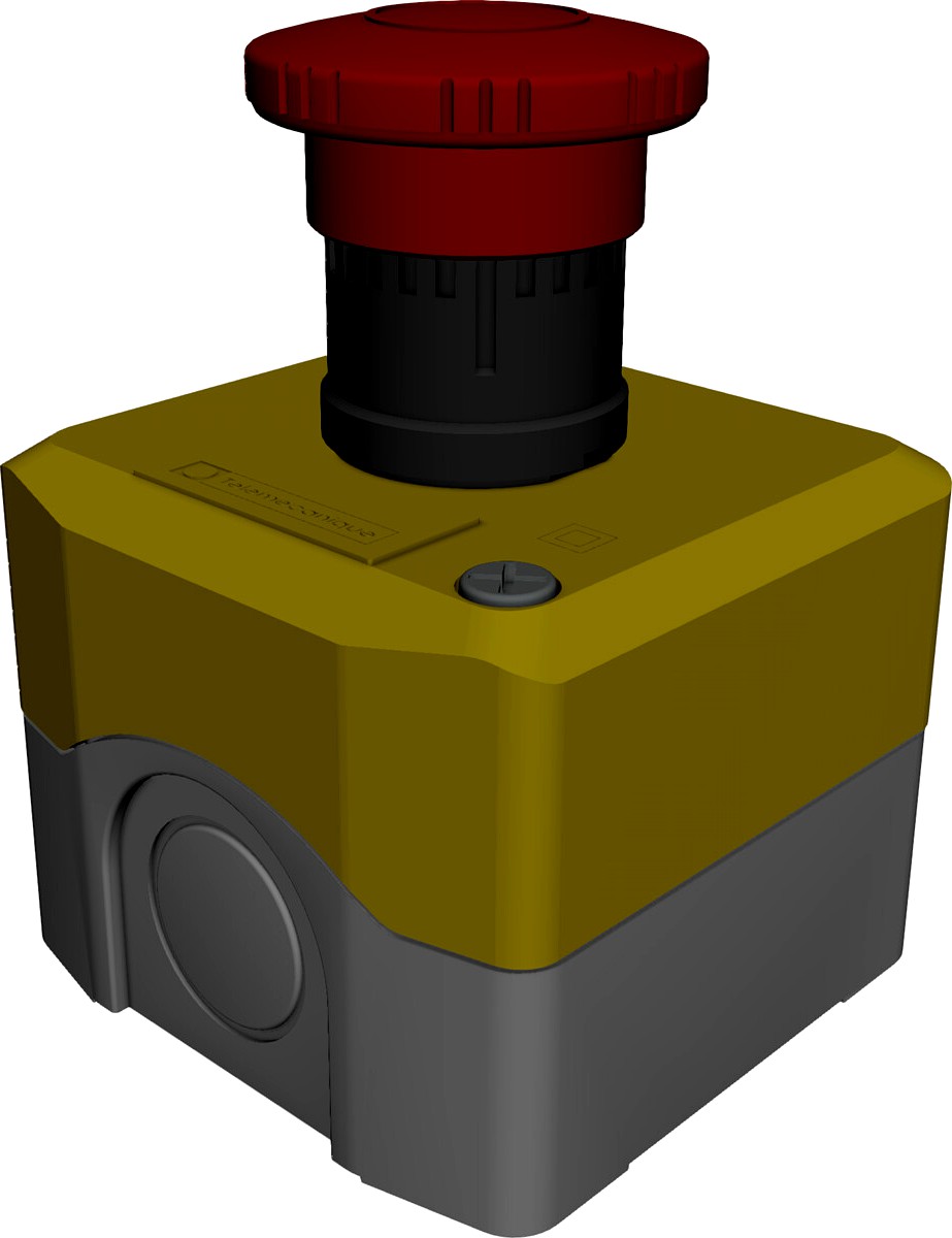 Emergency Stop Button 3D CAD Model