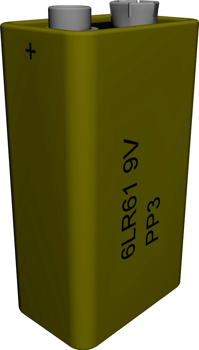 PP3 Battery 3D CAD Model
