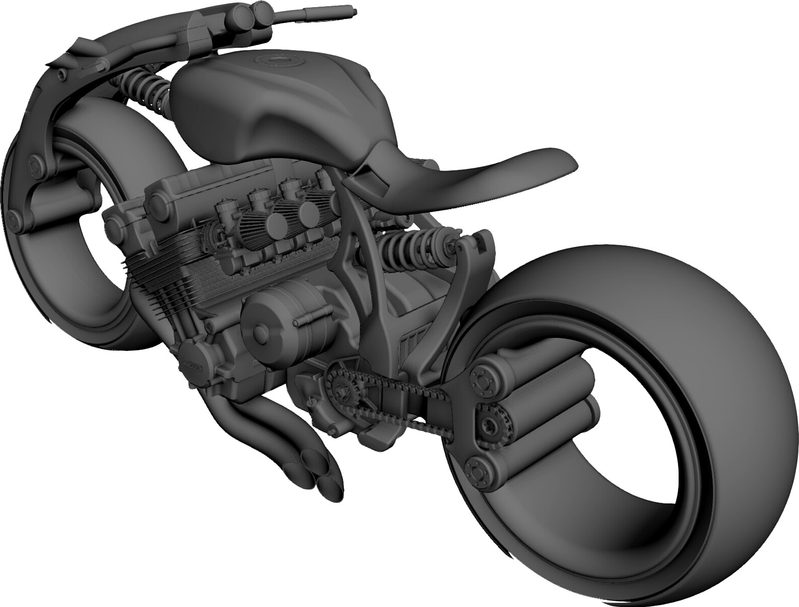 Lo-Rider Motorcycle Concept 3D CAD Model