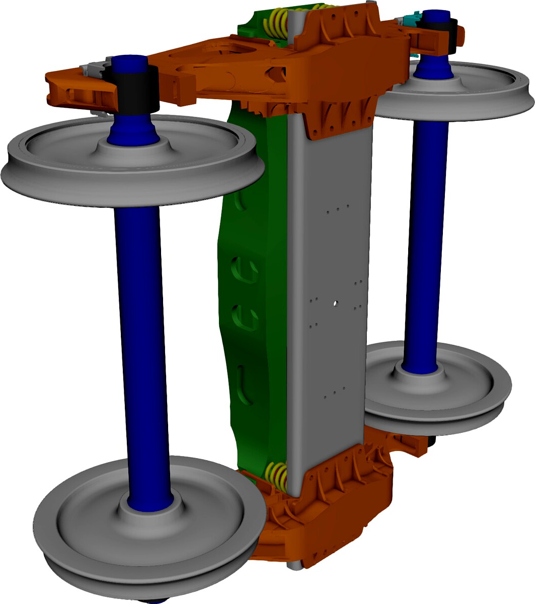 Wagon Chassis Bogie 3D CAD Model