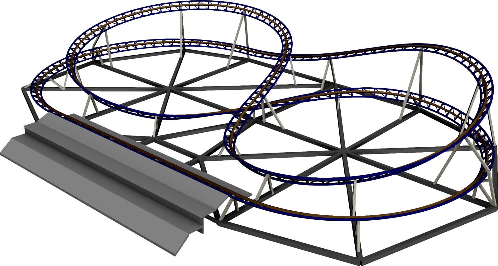 Roller Coaster 3d model