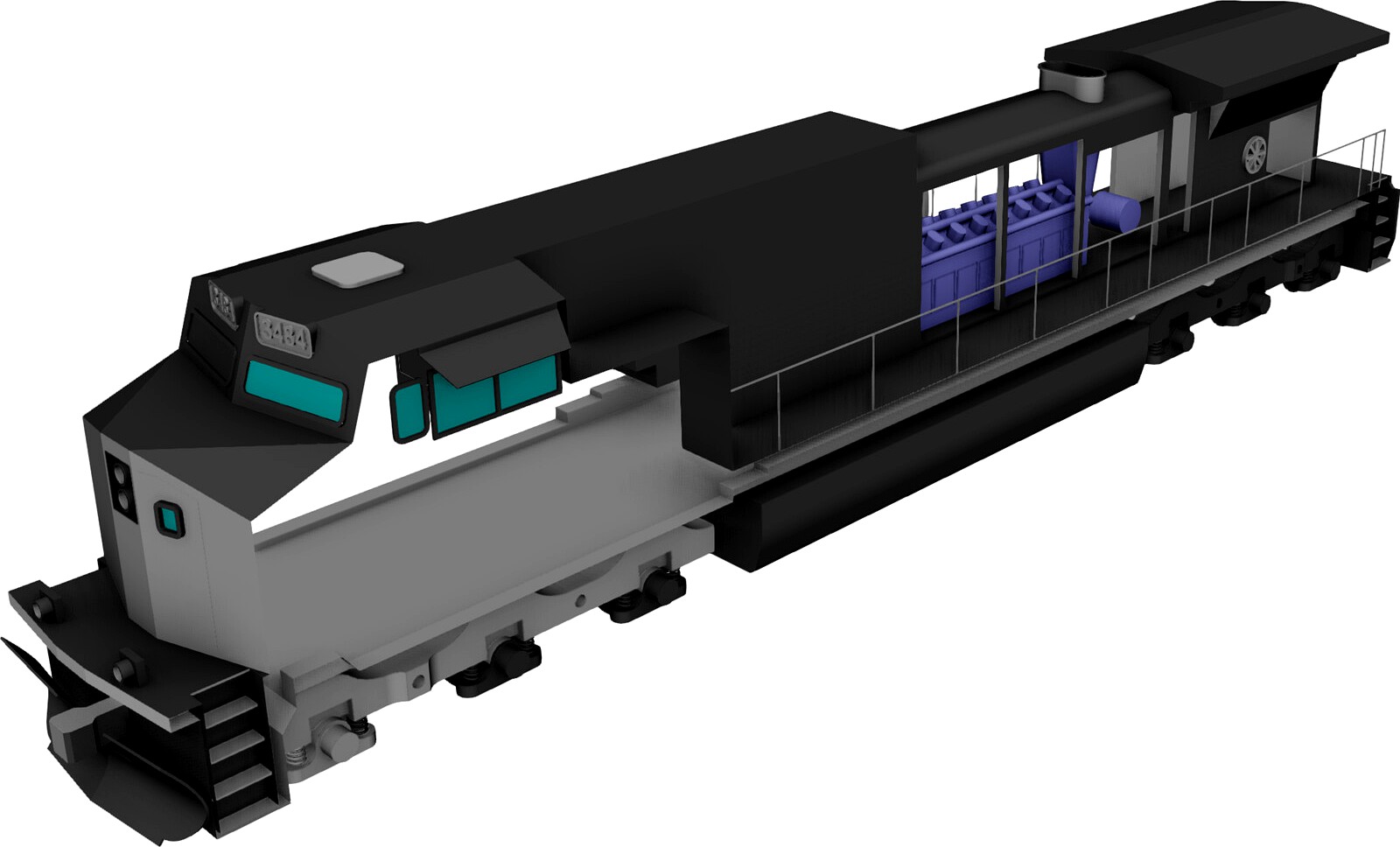 GE Dash 9-CW44 Locomotive 3D CAD Model