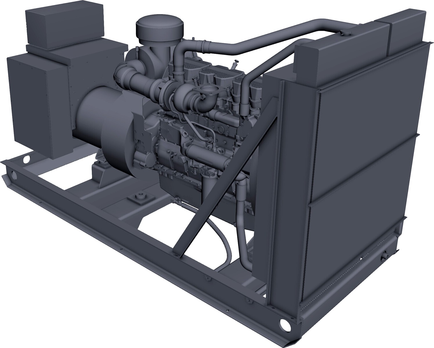 Caterpillar C15 Generator Set 3D CAD Model