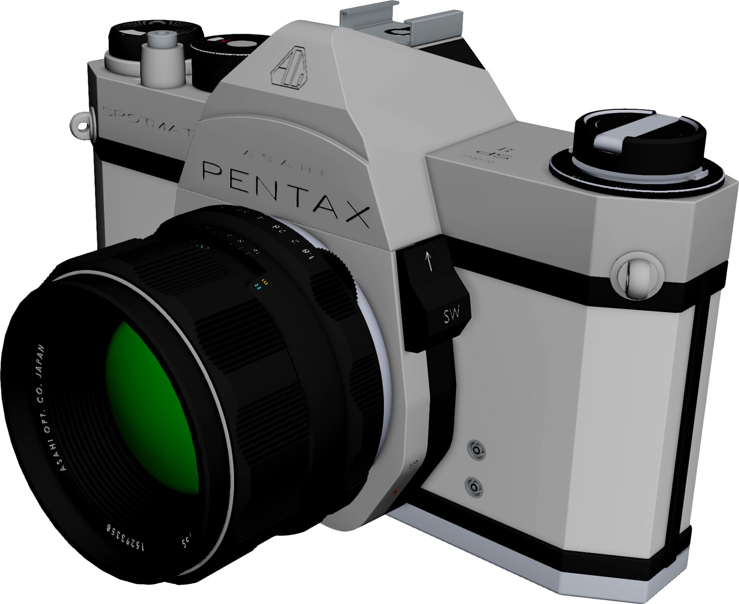 Pentax Spotmatic Camera 3D CAD Model