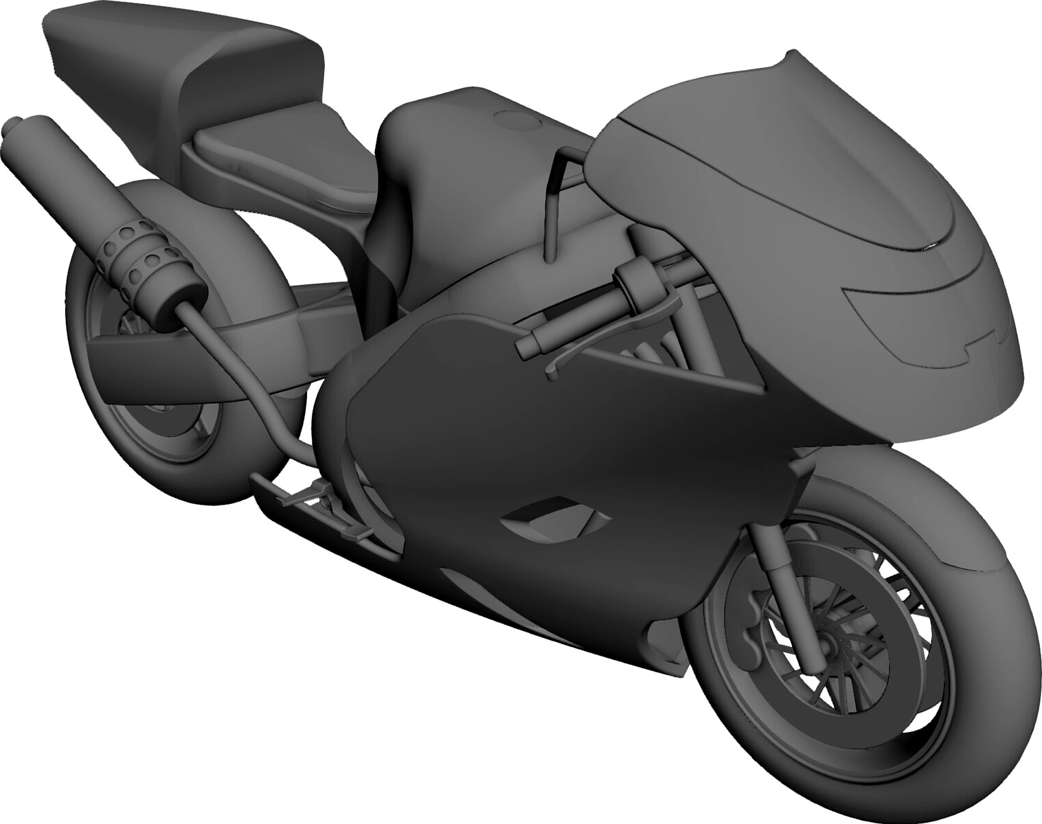 Honda CBR600RR Sport Bike 3D CAD Model