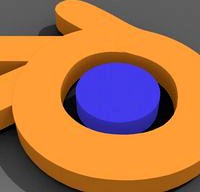 Blender logo done with curve modifier