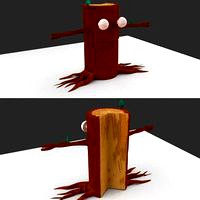Log Creature with Chopped Back