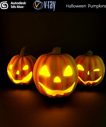 Halloween pumpkins 3D Model
