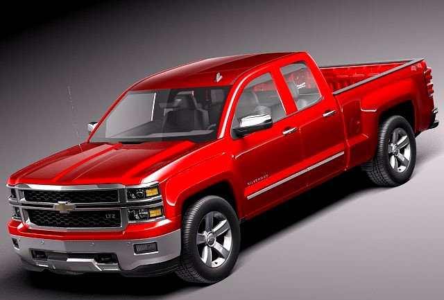 Chevrolet Silverado 1500 crew cab 2013 3D Model