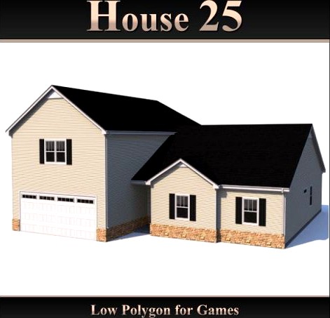 Low Polygon House 25 3D Model