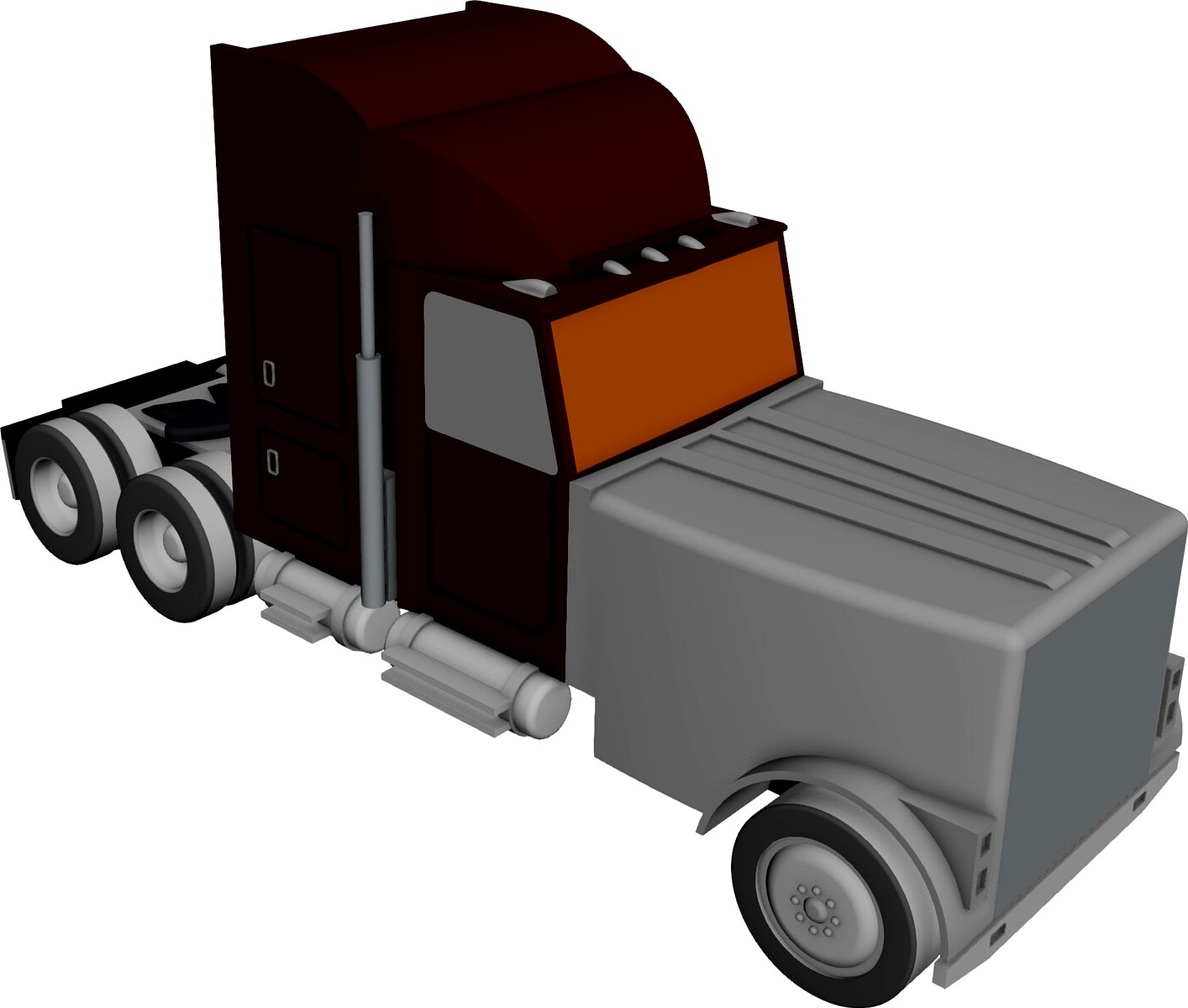 SemiTruck 3D CAD Model