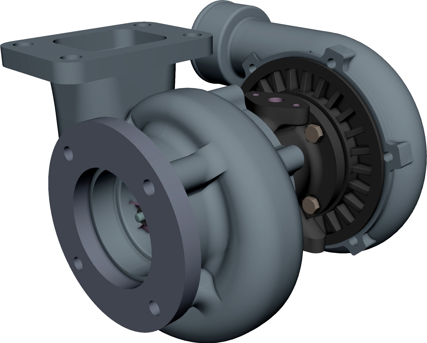 Turbocharger 3D CAD Model