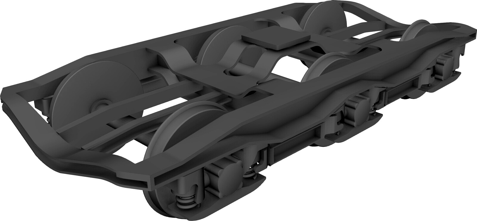 3 Axle Rail Bogie 3D CAD Model