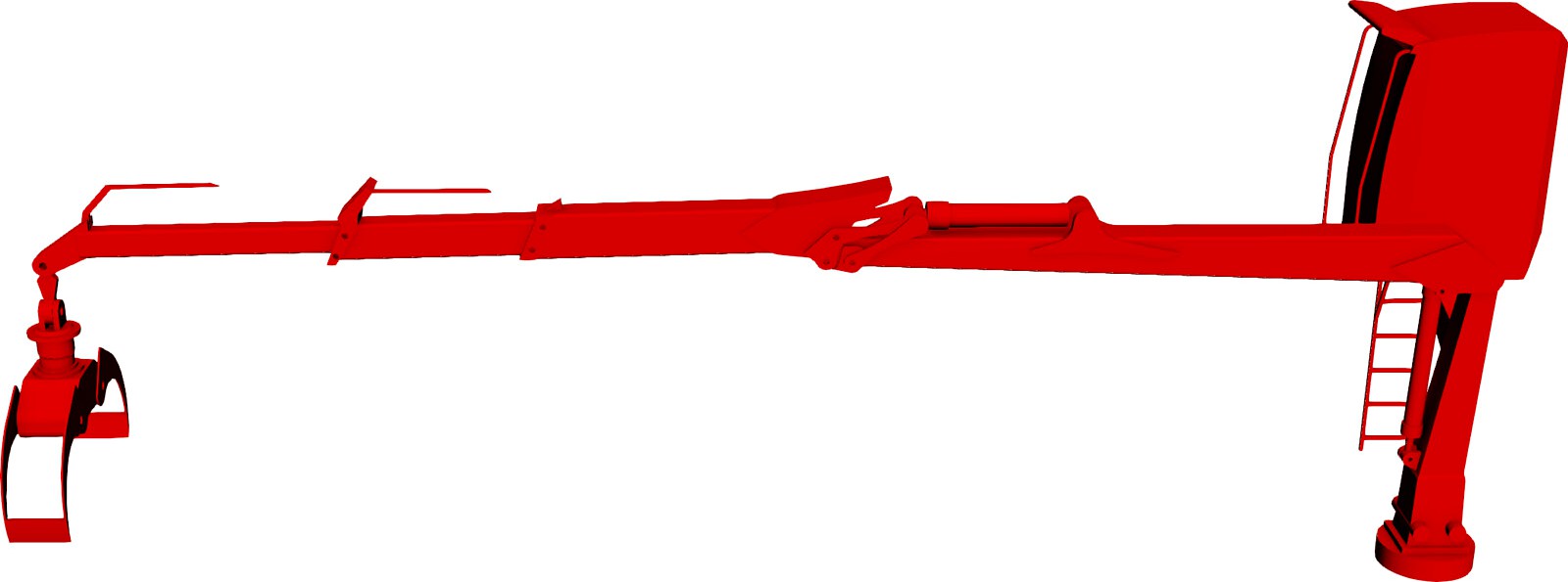 Hydraulic Hand Crane 3D CAD Model