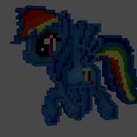 Rainbow Dash pixel art
