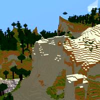 Minecraft map of moutains and cave systems(With textures included)