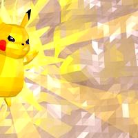Pikachu low poly background!!!!