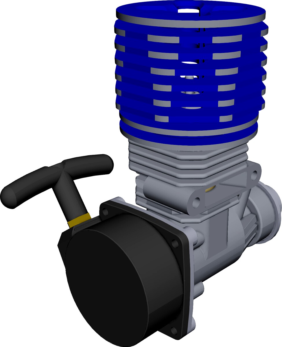 RC Engine 3D CAD Model