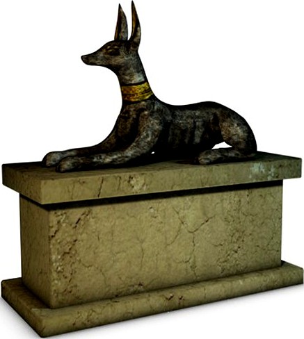 Low poly Anubis sculpture3d model