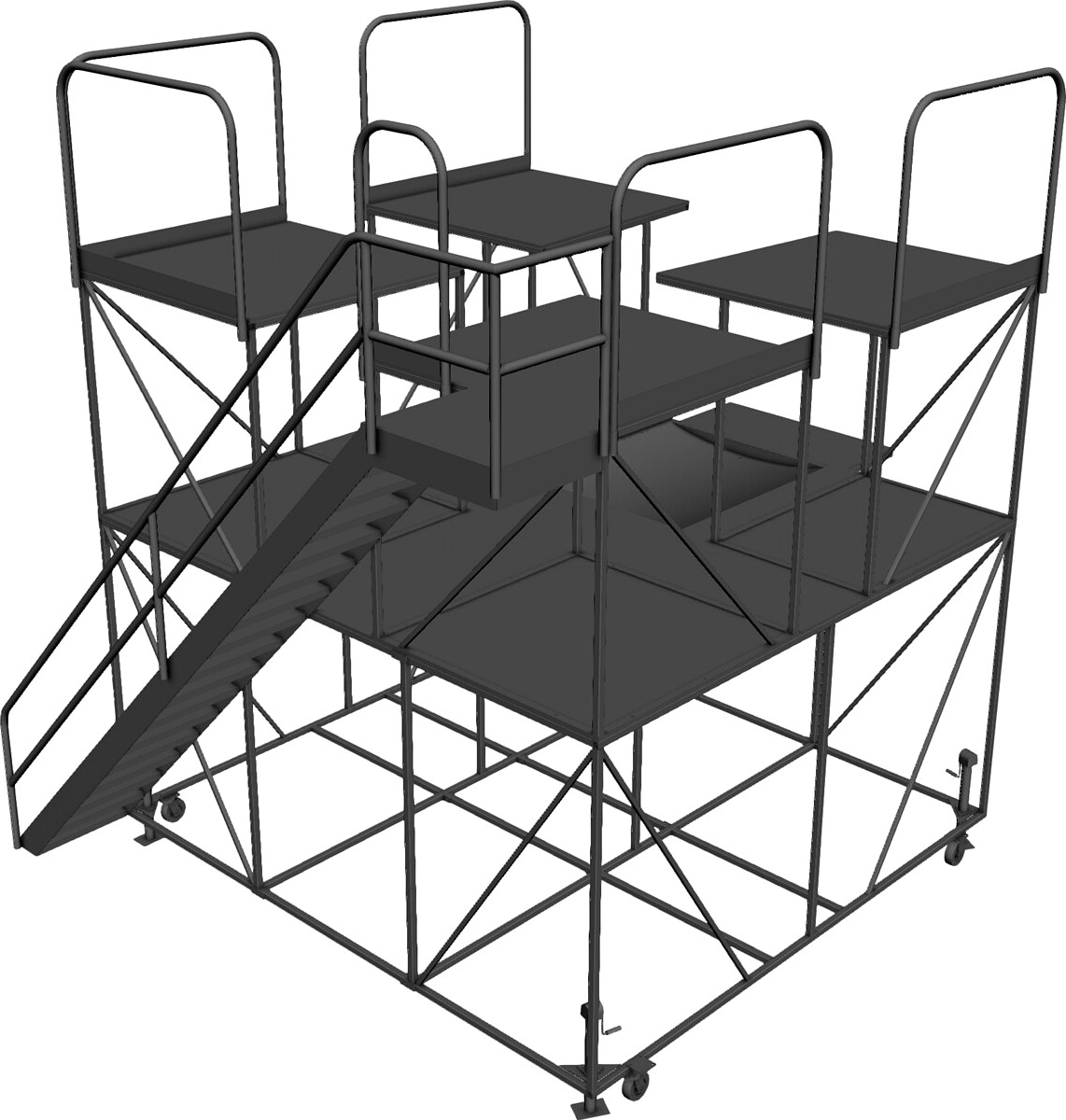 CL-215 Maintenence Scaffold 3D CAD Model