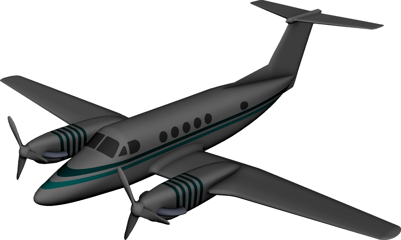 Beechcraft King Air B-200 3D CAD Model