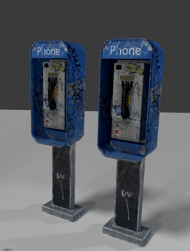 Public Phone Booth3d model