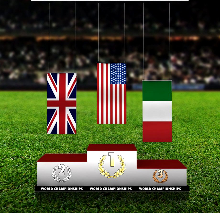 Sport podium normal flag3d model