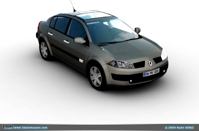 Megane II Low Poly3d model