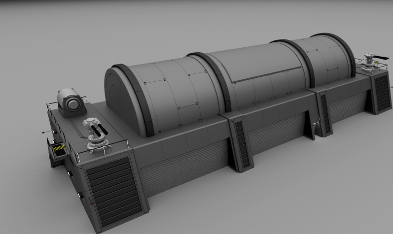 Futuristic Military Armory3d model