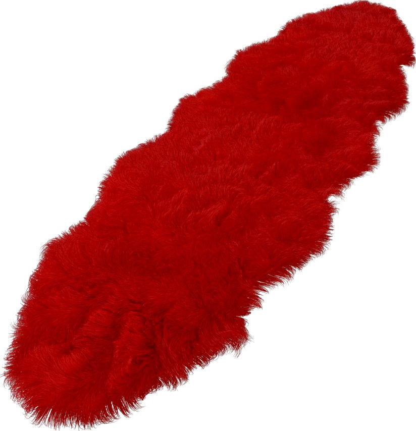 Artificial sheepskin red3d model