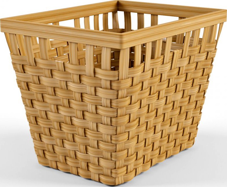 Wicker Basket Ikea Knarra 2 Natural Color3d model