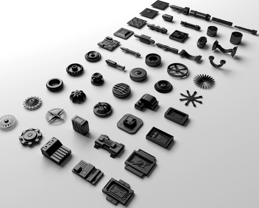 Technical parts collection 23d model