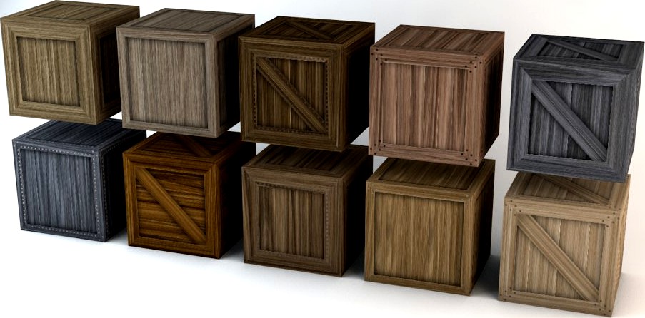 Wooden Crates Pack3d model