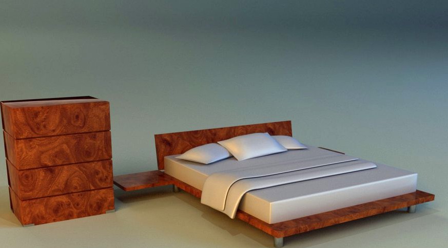 Bed pattern wood3d model