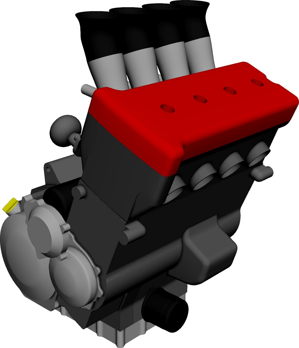 Suzuki GSX-R1000 Engine 3D CAD Model