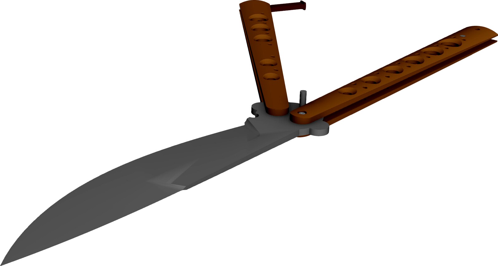 Balisong Knife 3D CAD Model