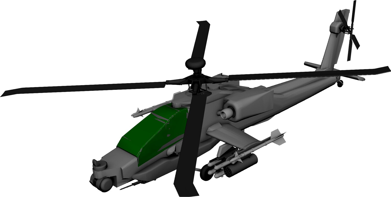 Boeing AH-64 Apache 3D CAD Model