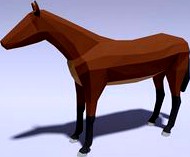 Low Poly Rigged Horse Model for Video Games