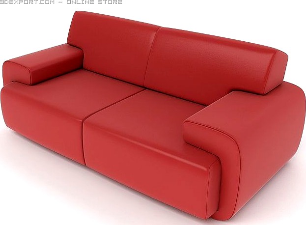 Red Sofa 3D Model