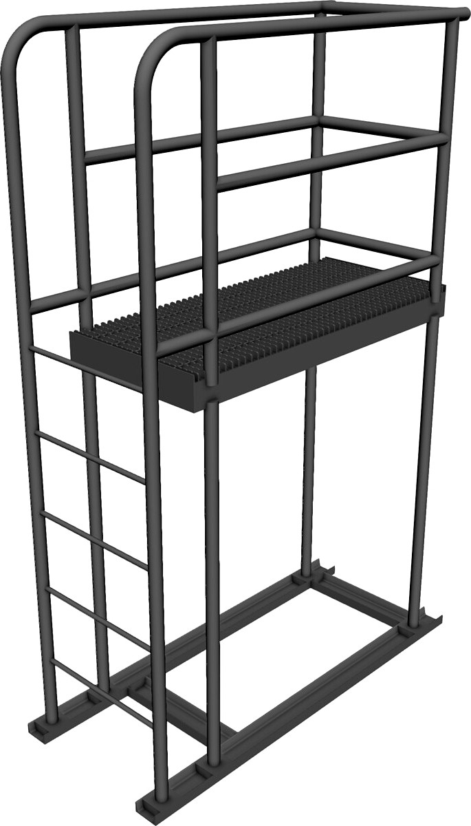 Portable Well Access Mini Deck 3D CAD Model