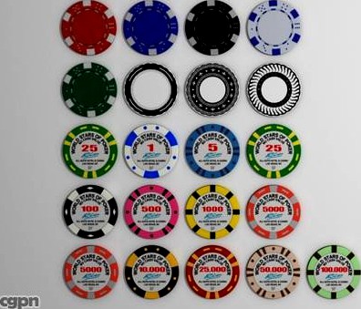 Gambling chips3d model