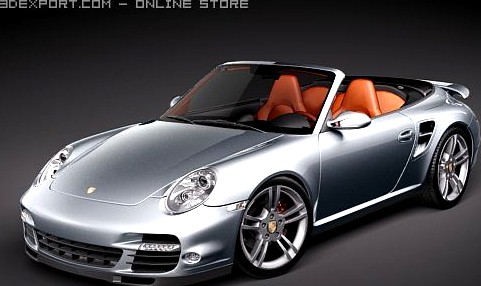 Porsche 911 Turbo cabrio 2010 3D Model